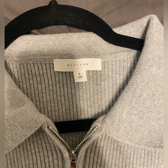 Gray Ribbed Zip-Up jacket - Picture 2 of 6